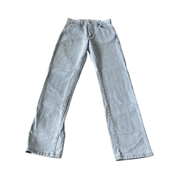 Vtg Wrangler Womens 3/32 Cowboy Cut Straight Leg Western Light Wash Denim Jeans - Picture 1 of 6